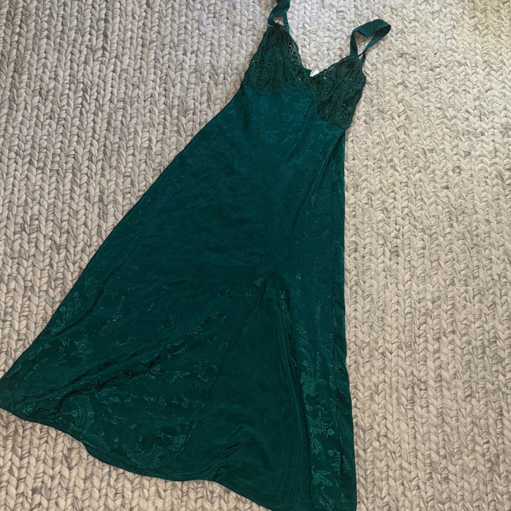 Victoria's Secret Green Lace Chemise